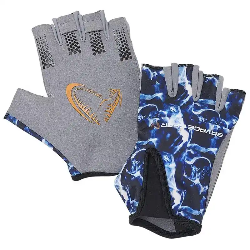 Expédié Aujourd'hui Gants Savage Gear Doigts coupés Mer Marine Half Glove