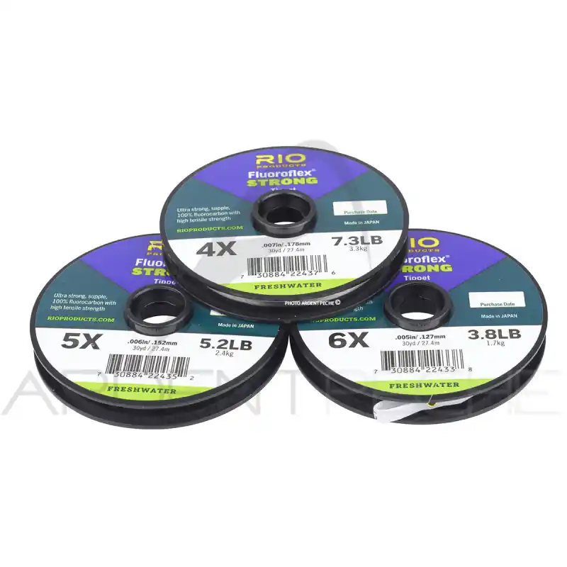 Fils fluorocarbone RIO Fluoroflex STRONG Pack 3 bobines (27m) Livraison Express