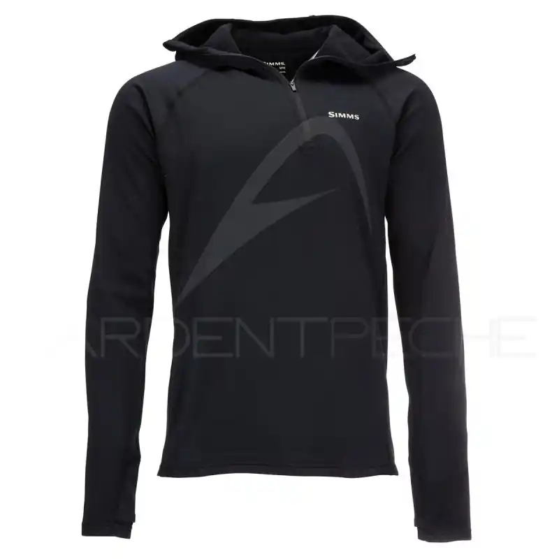 Sous-vêtement SIMMS Heavyweight Baselayer Hoody Black Commander Vite
