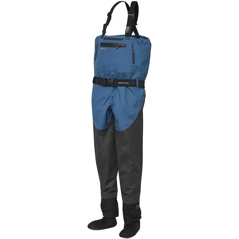 Dernier Modèle Waders Respirant Scierra Helmsdale 20.000 Chest Stockingfoot Blue
