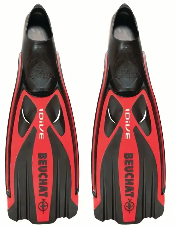 Palmes Beuchat 1Dive Rouge Meilleure Vente