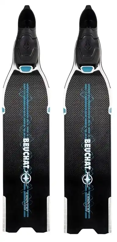 Palmes Beuchat Libeccio elite - Carbone Noir/Blanc - 47/48 Haute Qualité
