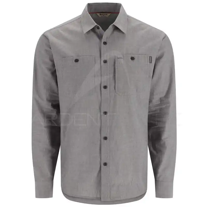 Chemise SIMMS Cutbank Chambray Cinder Chambray Petit Prix