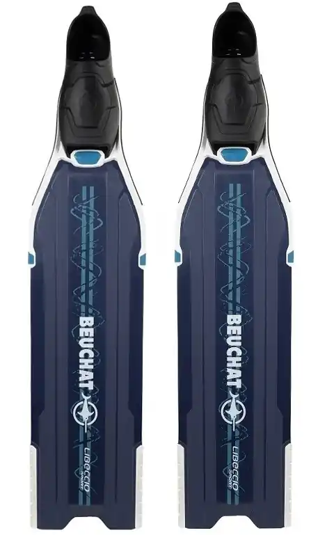 Palmes Beuchat Libeccio sport - Bleu profond/Blanc Expédition Rapide