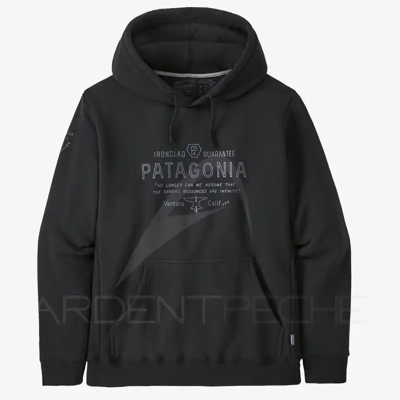 Sweat PATAGONIA Forge Mark Uprisal Hoody BLK Livraison Express