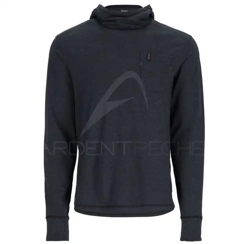 Pas Cher Sweat SIMMS Henry‘s Fork Hoody Black Heather