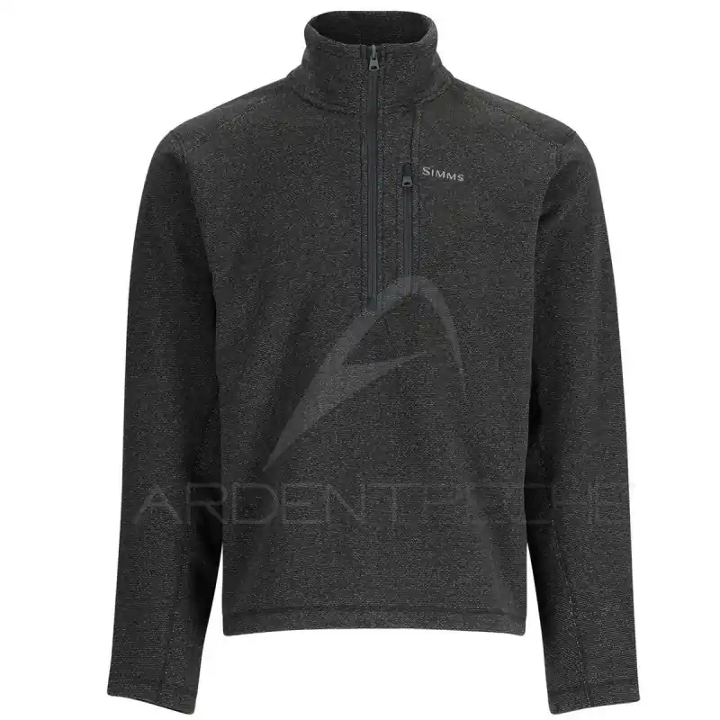 Haute Qualité Sweat SIMMS Rivershed Half Zip Black Heather