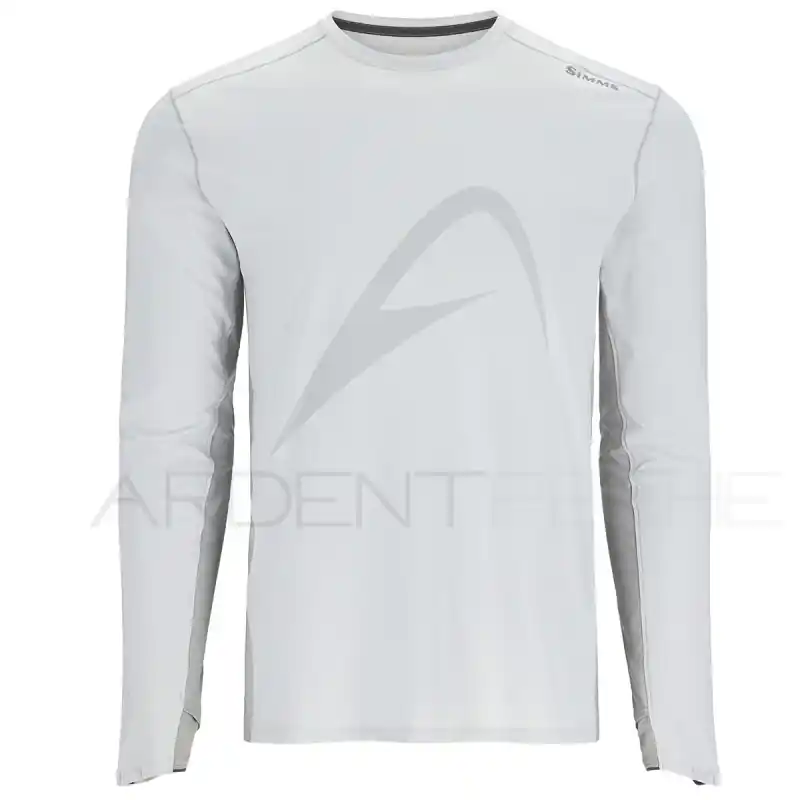 Tee shirt SIMMS Solarflex Crew Sterling/Cinder Super Prix