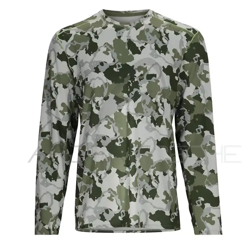 Satisfait Ou Remboursé Tee shirt SIMMS Solarflex Crew Regiment Camo Clover
