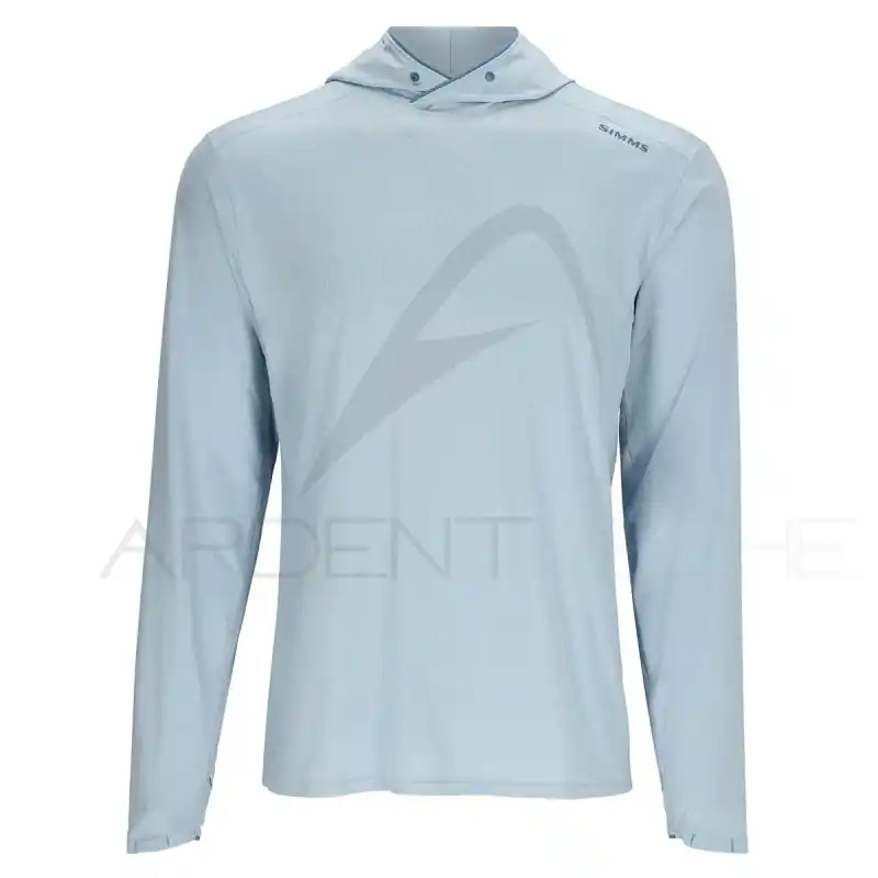 Quantité Limitée Tee shirt SIMMS Solarflex Hoody Steel Blue Heather