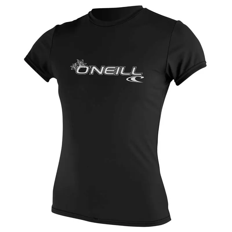 Marque Lycra femme manches courtes O‘Neill Basic Skins Sun Shirt Noir