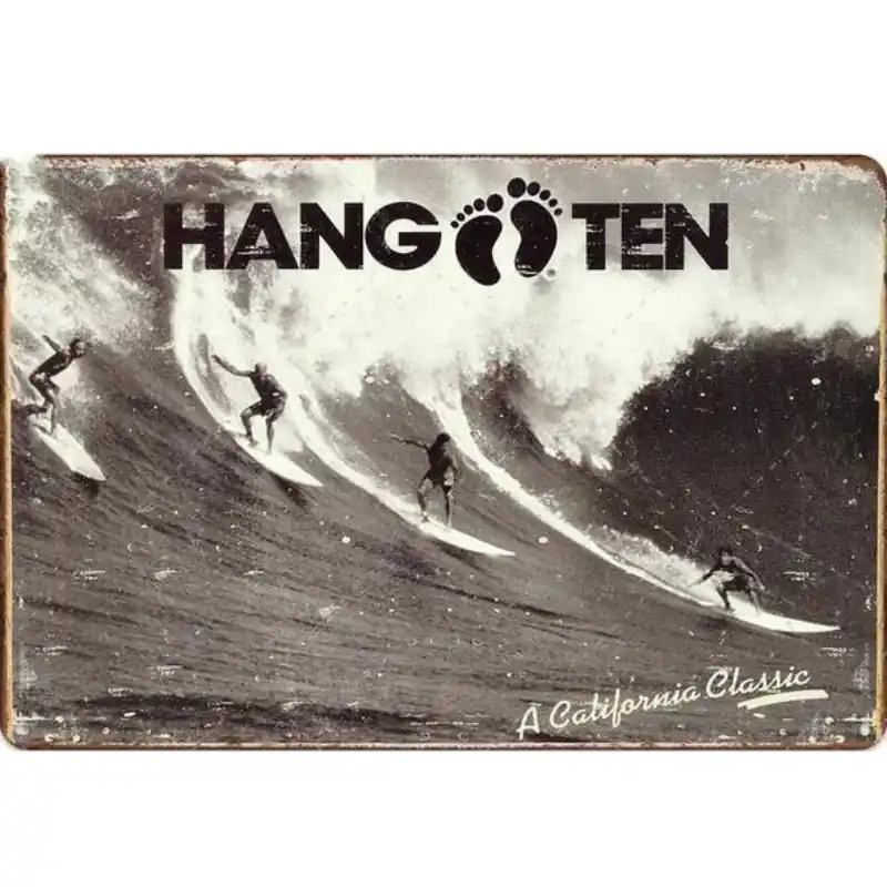 Offre Limitée Plaque metal déco Surfpistols Hang ten