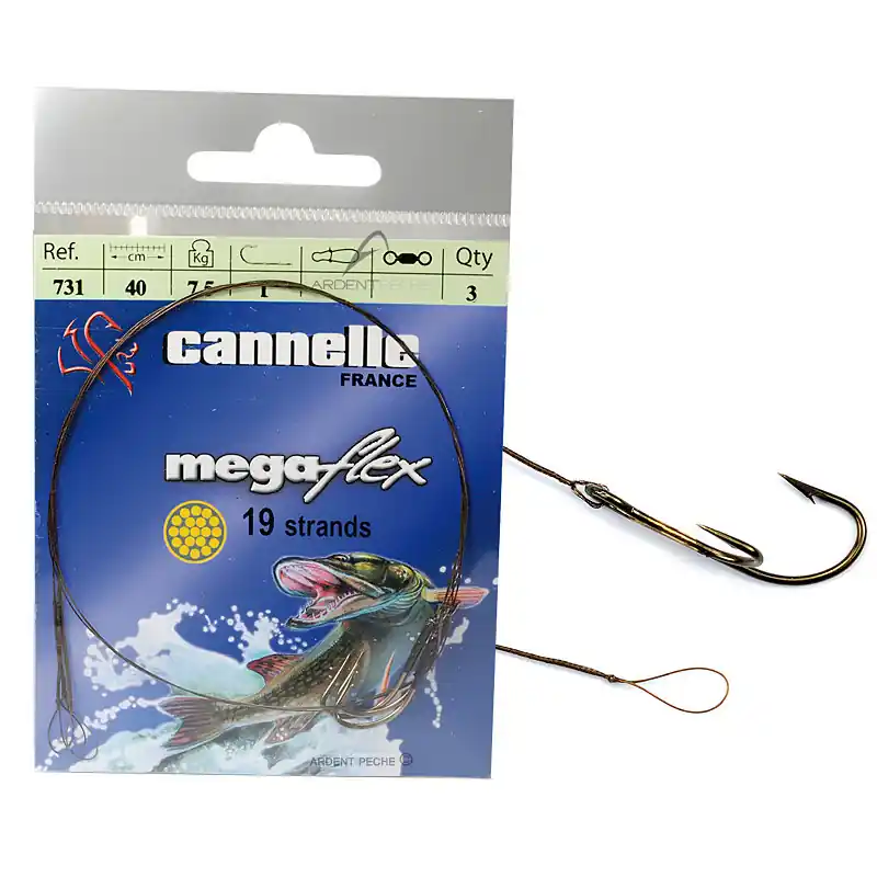 Expédition Rapide Avançon CANNELLE megaflex 1 boucles + 1 hameçon ryder double