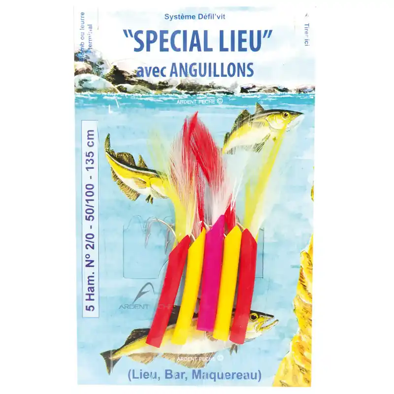 Bas de ligne special lieu avec anguillon FLASHMER Haute Qualité
