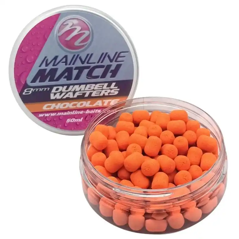 DUMBELL WAFTERS 6MM - ORANGE - CHOCOLATE 50G MAINLINE Offre Du Jour