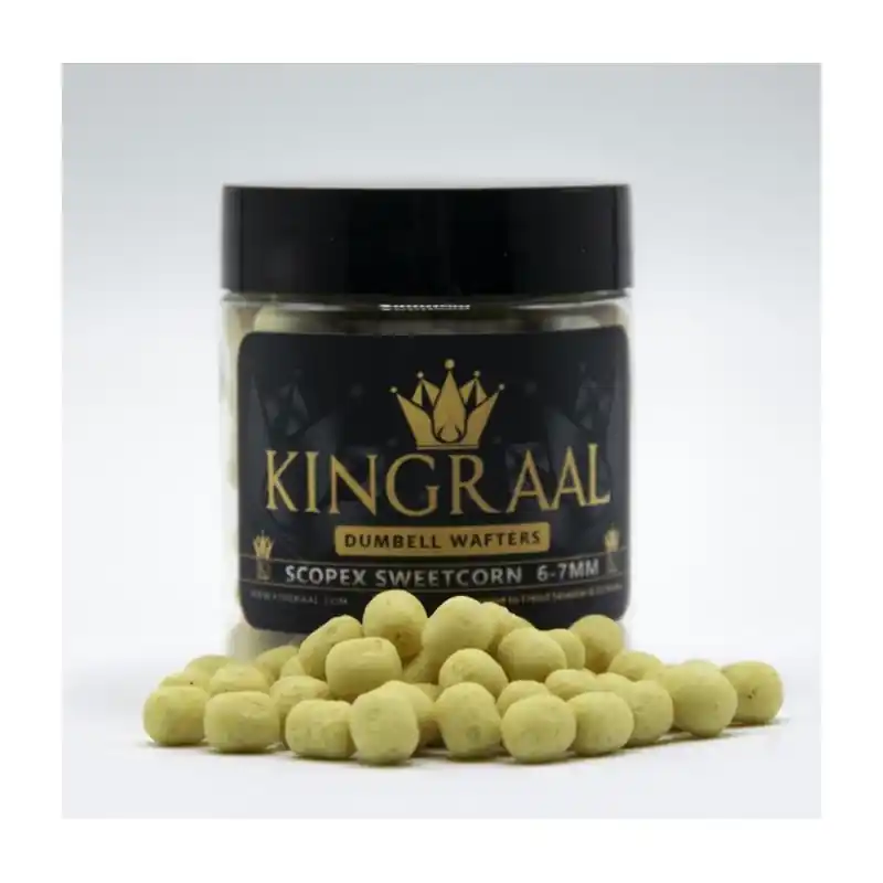 Acheter En Ligne MINI WAFTER DUMBELL SCOPEX SWEETCORN ( NEW 2024 ) MIX 6/7 MM 40GR KINGRAAL