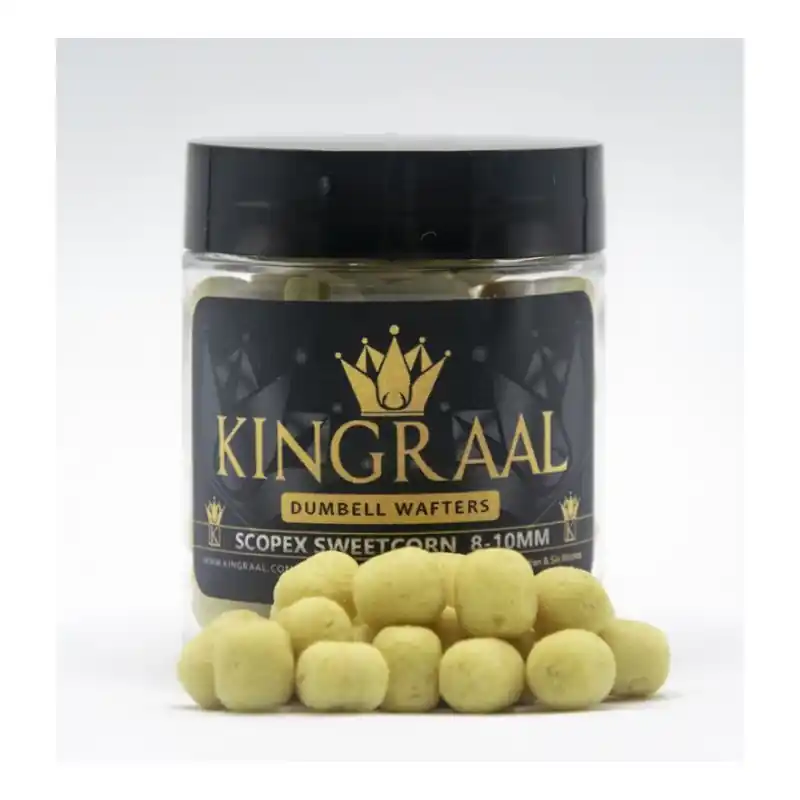 Livraison Express MINI WAFTER DUMBELL SCOPEX SWEETCORN ( NEW 2024 ) MIX 8/9/10 MM 40GR KINGRAAL
