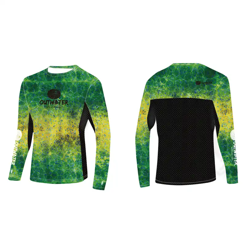 T-Shirt manche longues Outwater Spreaks - mahi mahi - XXL Retour Gratuit