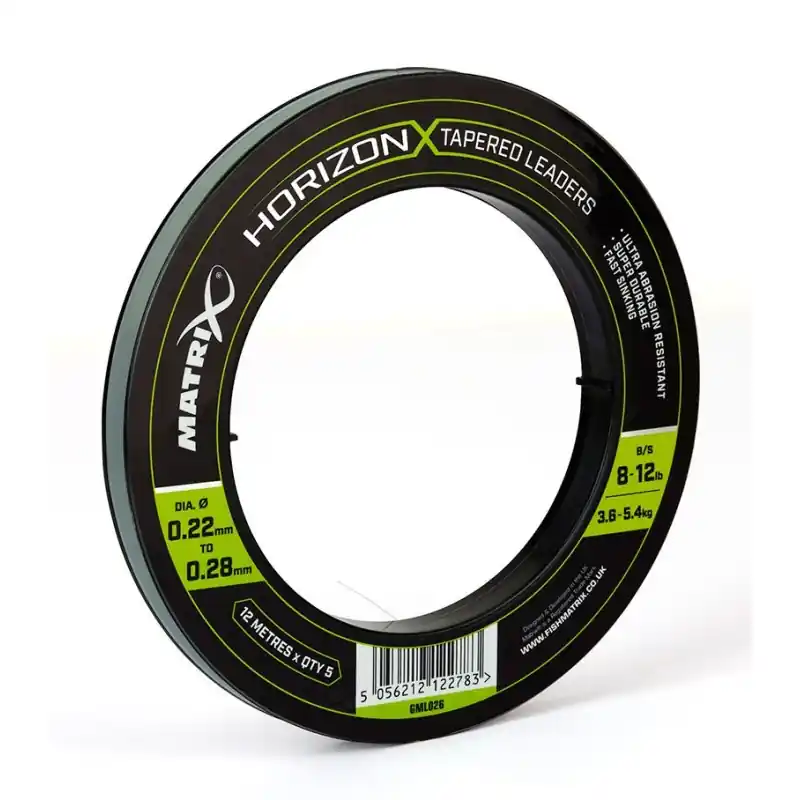 Affaire À Saisir MATRIX HORIZON X TAPERED SHOCK LEADER - 8LB / 12LB (12M) X5 MATRIX