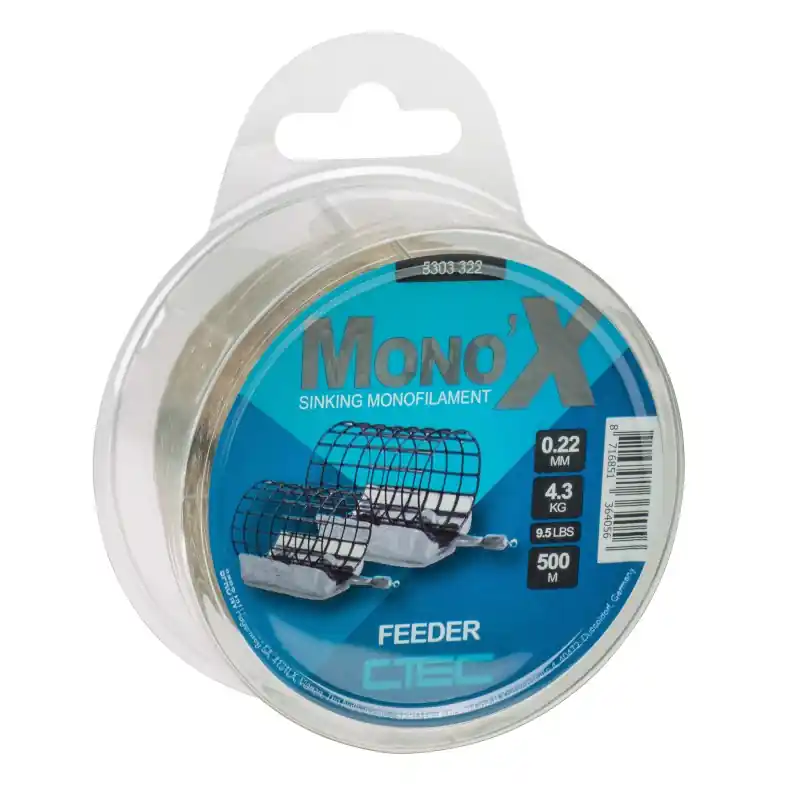 MONO X FEEDER BROWN 0.22MM/4.3KG 500M C-TEC COARSE Promotion