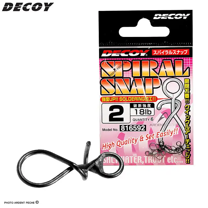 Expédition Rapide Agrafe DECOY Spiral snap