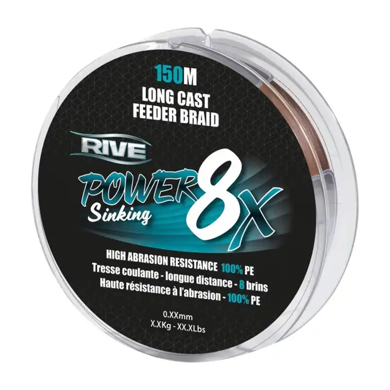TRESSE FEEDER POWER SINKING 8X 0.10MM 150M RIVE Réduction