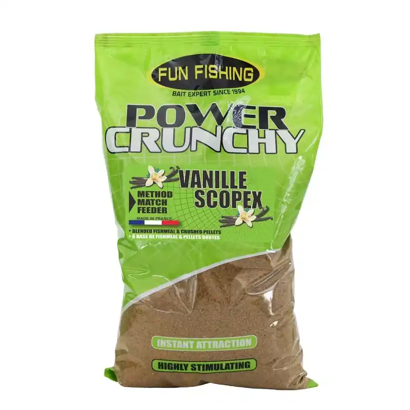 AMORCE POWER CRUNCHY – SAC 2KG – VANILLE SCOPEX Paiement Sécurisé