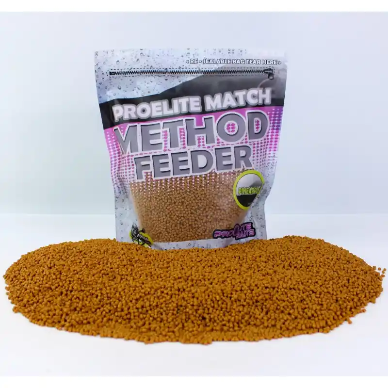 Top Vente METHOD FEEDER PELLETS 2MM PINEAPPLE 600G PROELITE BAITS