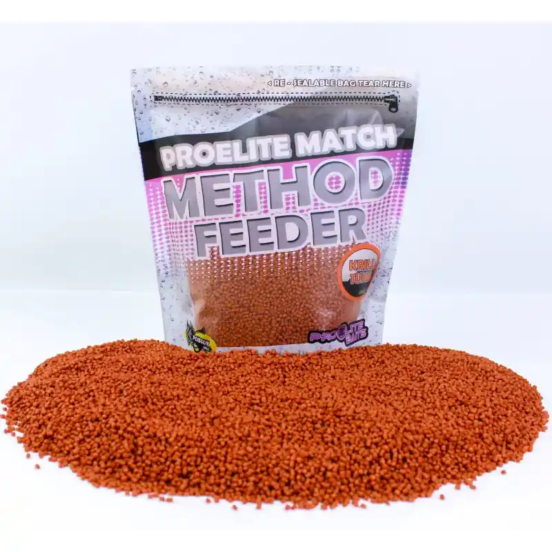 METHOD FEEDER PELLETS 2MM KRILL TUNA 600G PROELITE BAITS Commander Vite