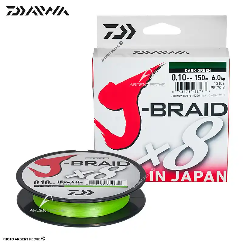 Super Prix Tresse DAIWA J Braid X8 chartreuse 150m