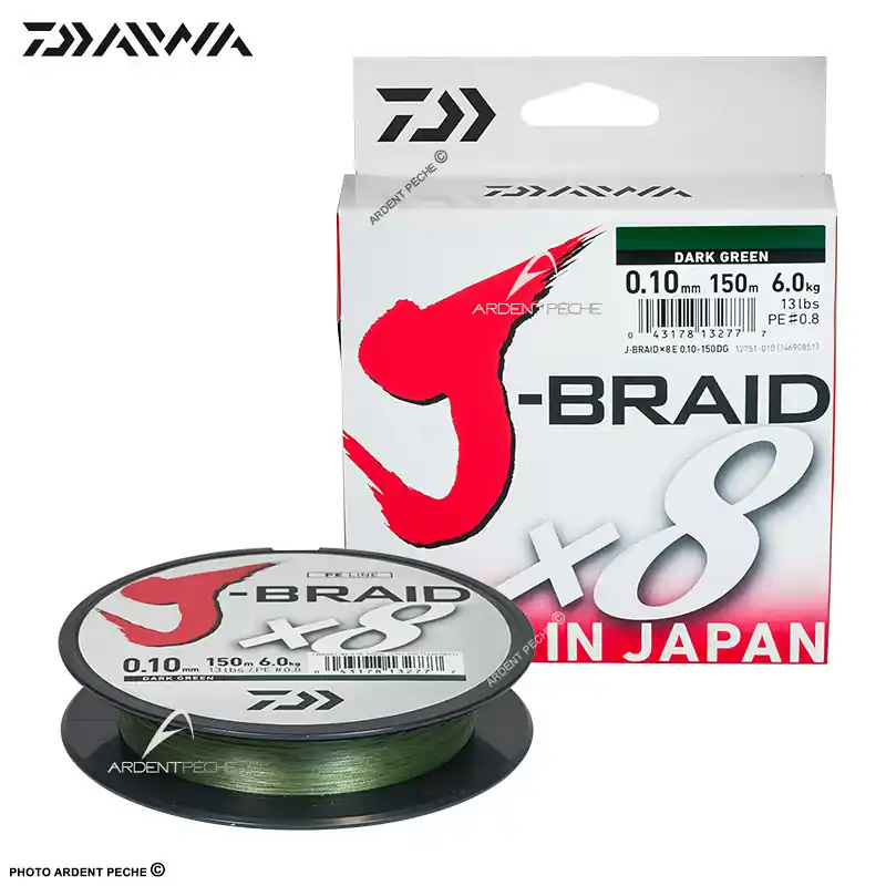 Commande En Gros Tresse DAIWA J Braid X8 verte 300m