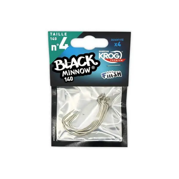 Promotion Hameçons Black Minnow Nº4 140 Krog Premium 4