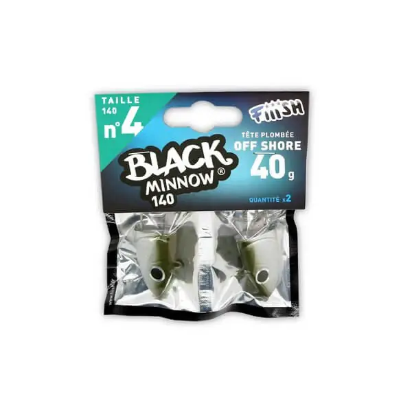 Tête d‘aplomb Black Minnow Nº4 140 Off Shore - 40 g Khaki Solde