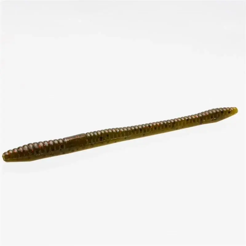Leurre souple Zoom Finesse Worm 120 mm Vert Pumpking Red Commander Vite