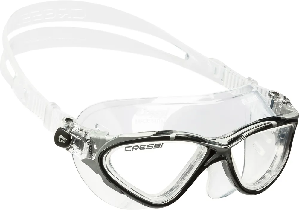 Masque de natation Cressi Planet Googles - Noir/Silver Offre Spéciale