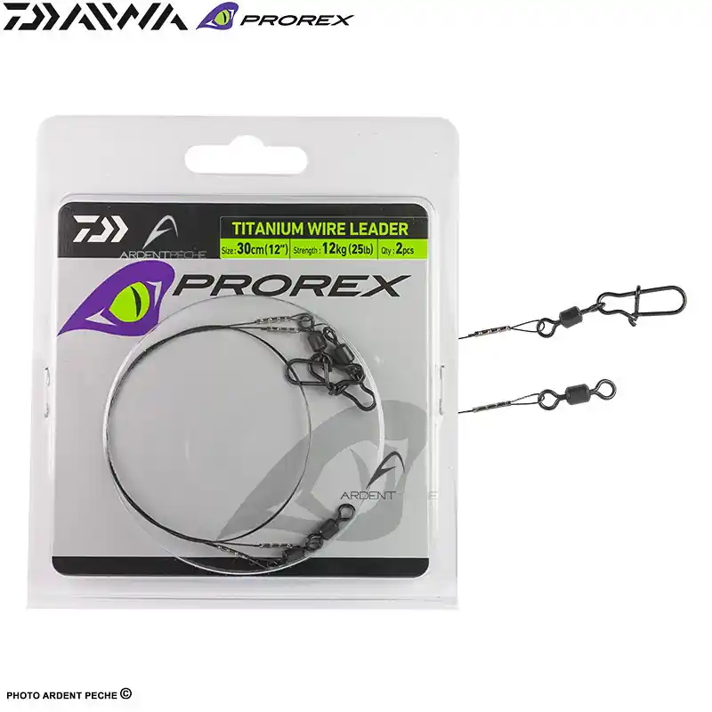 Vente Directe Bas de ligne DAIWA Prorex Titanium wire leader 30cm