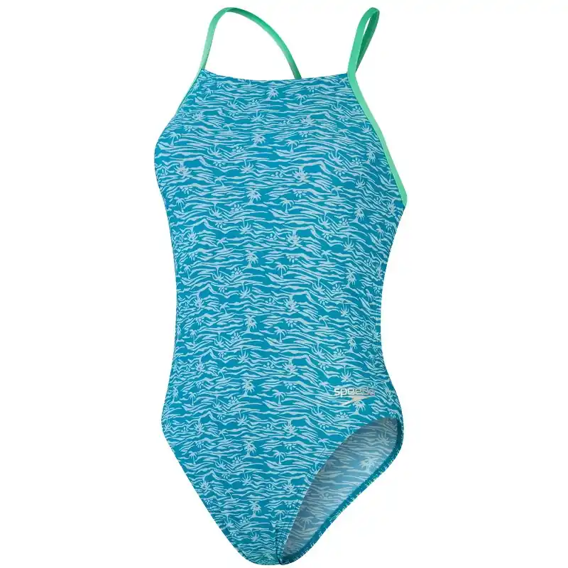 Prix Cassé Maillot de bain Allover Lattice-Back Speedo Aquarium – Taille 38
