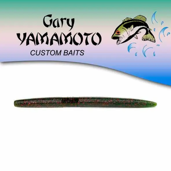 Leurre souple Yamamoto Yamasenko 4‘‘ - 100 mm Watermelon Noir Rouge Pas Cher