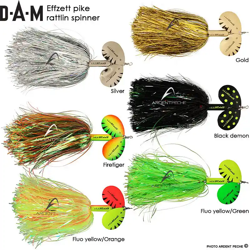 Cuiller DAM Effzett Pike rattlin spinner 40g Vente Directe
