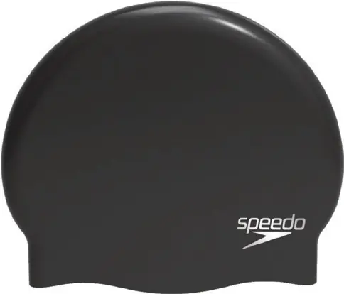 Bon Marché Bonnet de natation Plain Moulded Silicone Speedo Black