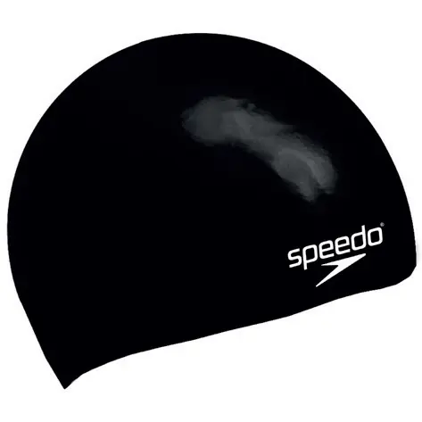 Bon Marché Bonnet de natation Plain Moulded Silicone Black – Junior