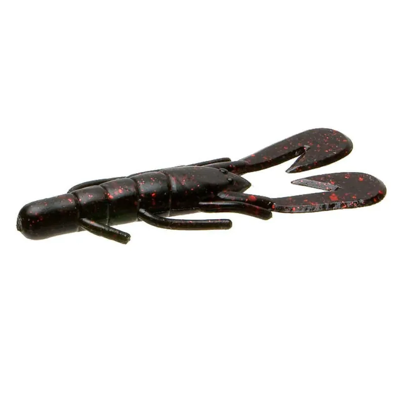 Dernier Modèle Leurre souple Zoom Super Speed Craw 100 mm Noir Rouge Paillettes