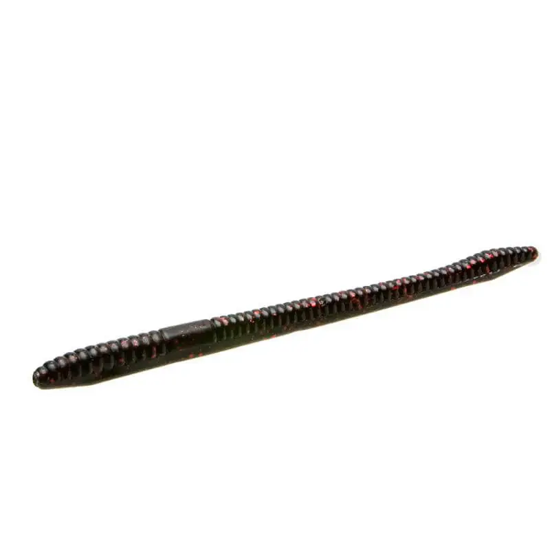 Leurre souple Zoom Finesse Worm 120 mm Black Red Glitter Satisfait Ou Remboursé