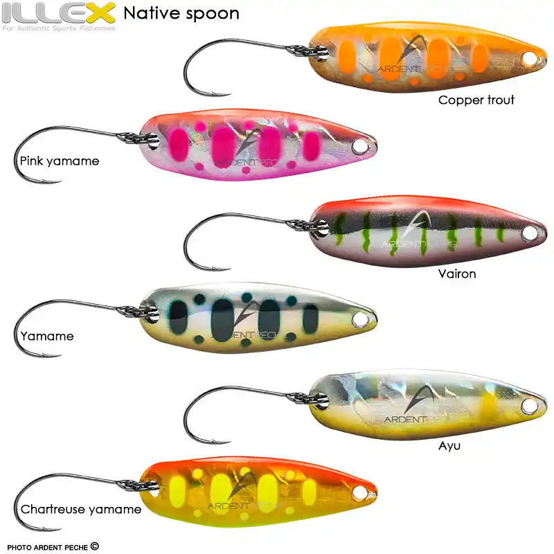 Cuiller ondulante ILLEX Native spoon 3.5g Nouvelle Collection