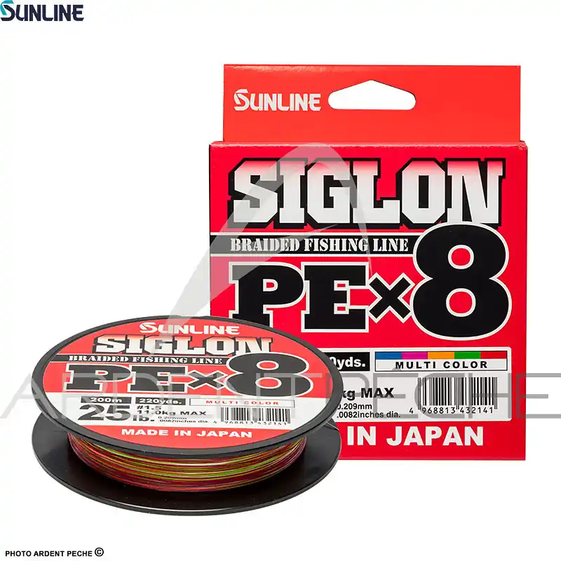 Tresse SUNLINE Siglon braid 8X multicolor 200m Vente Directe
