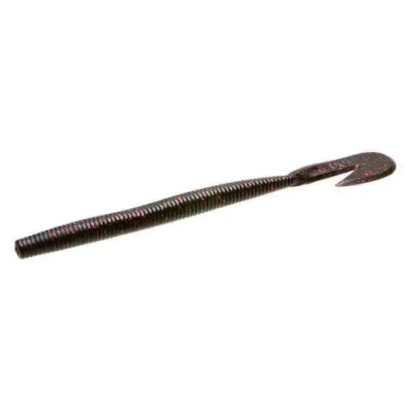 Marque Leurre souple Zoom Ultra Vibe Mèche de vitesse 146 mm noir-rouge pailleté