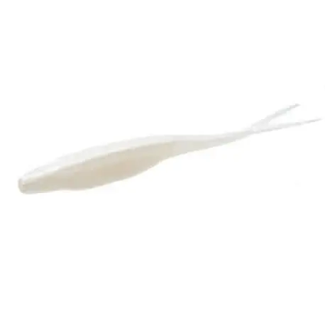 Leurre souple Zoom Super Flukes 130 mm White Pearl Quantité Limitée