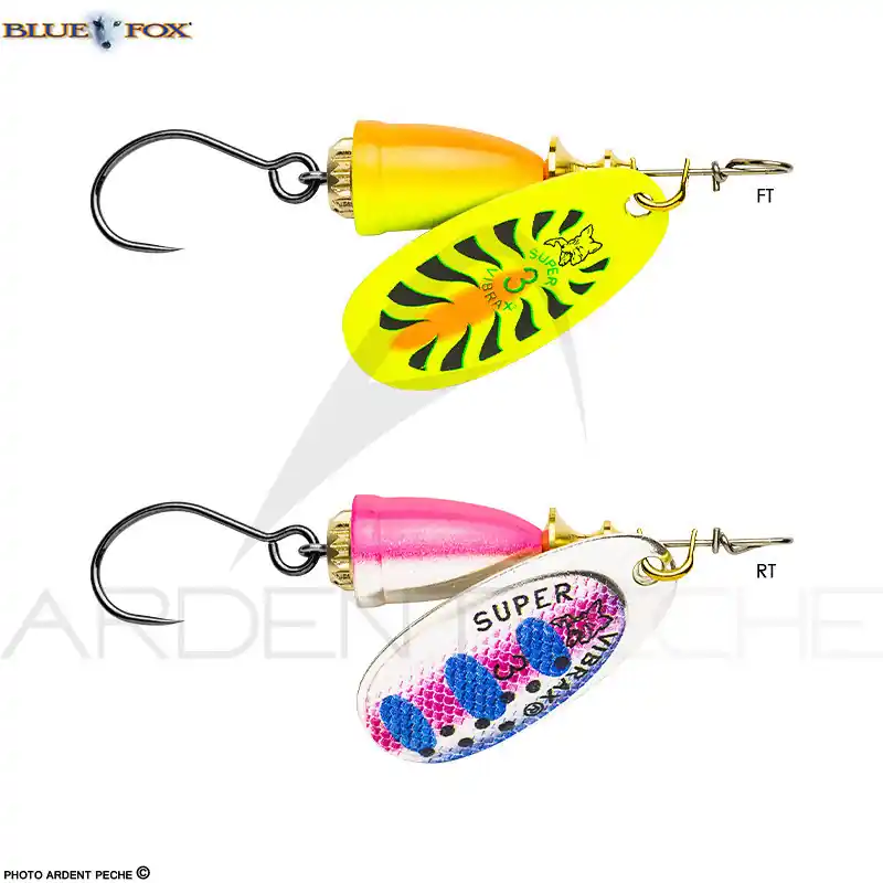 Cuiller BLUE FOX Vibrax fluo hameçon simple Must-Have