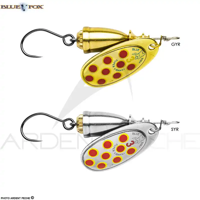 Cuiller BLUE FOX Vibrax hot pepper hameçon simple Populaire
