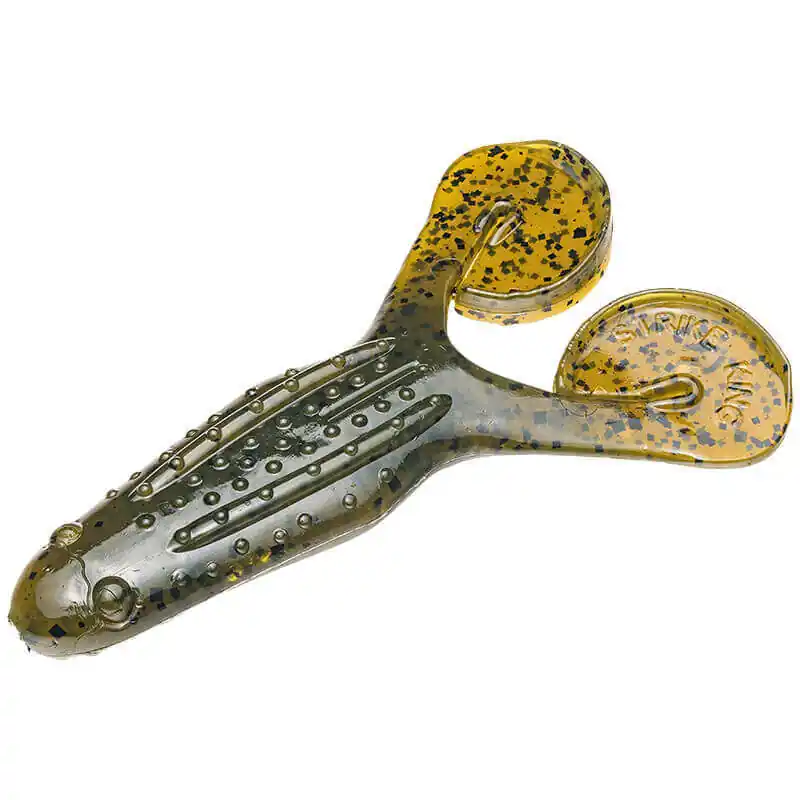 Leurre souple Grenouille Strike King 100 mm Citrouille verte Affaire À Saisir